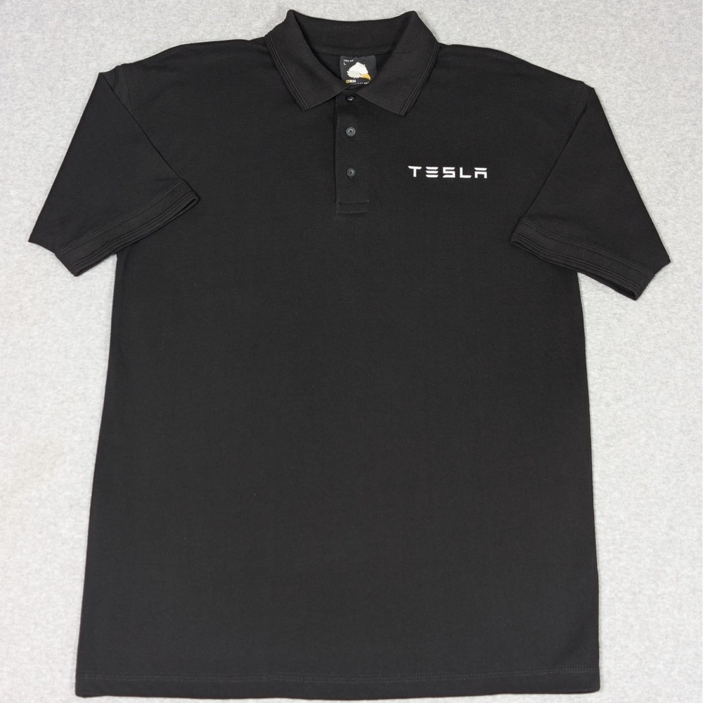 ORN Tesla Motor Polo Shirt Mens Size Large Short Sleeve